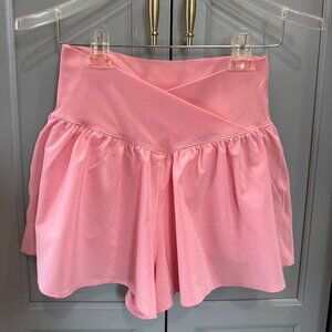OFFLINE by Aerie crossover skort in Salmon Pink, Size M